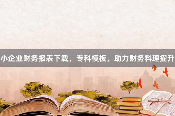 小企业财务报表下载，专科模板，助力财务料理擢升
