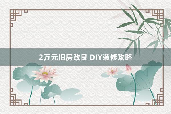 2万元旧房改良 DIY装修攻略